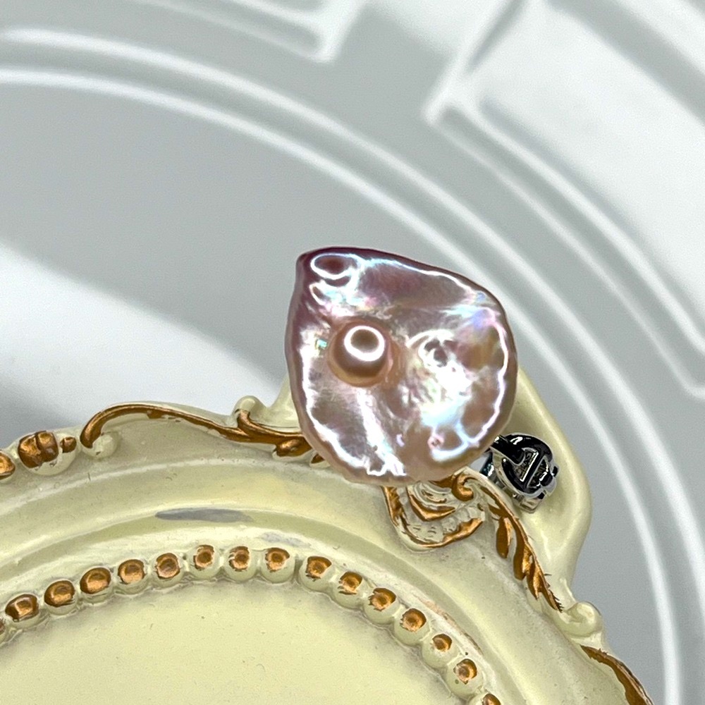 Stunning 🤩 handcrafted Unicorn 🦄 High Luster Freshwater 🌺 Petal Pearl Ring - Picture 2 of 6